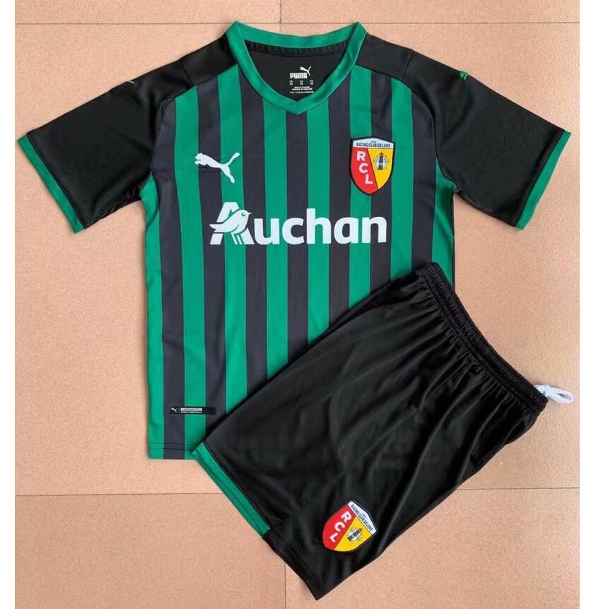 Kids RC Lens 2021/22 Away Soccer Kits Shirt with Shorts